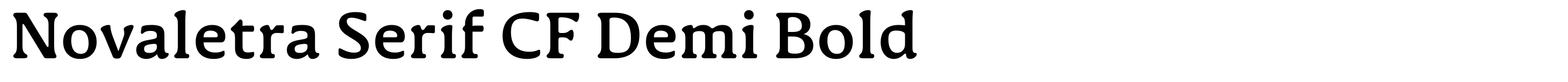 Novaletra Serif CF Demi Bold